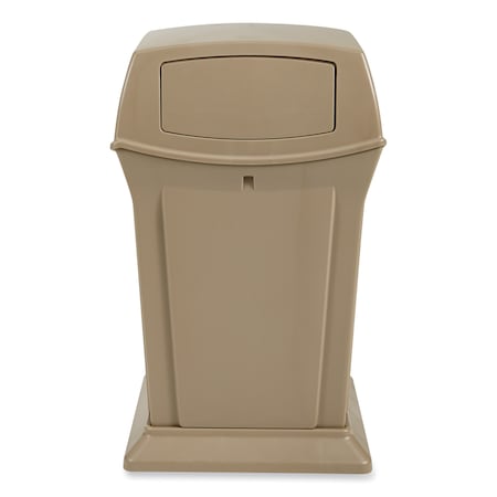 Rubbermaid Commercial Ranger Fire-Safe Container, Square, Structural Foam, 35 gal, Beige FG843088BEIG